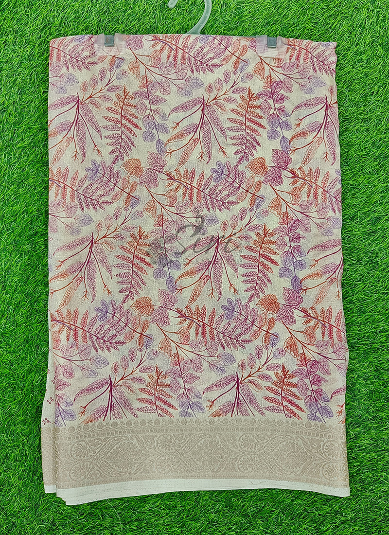 Beautiful Printed Moss Georgette Saree