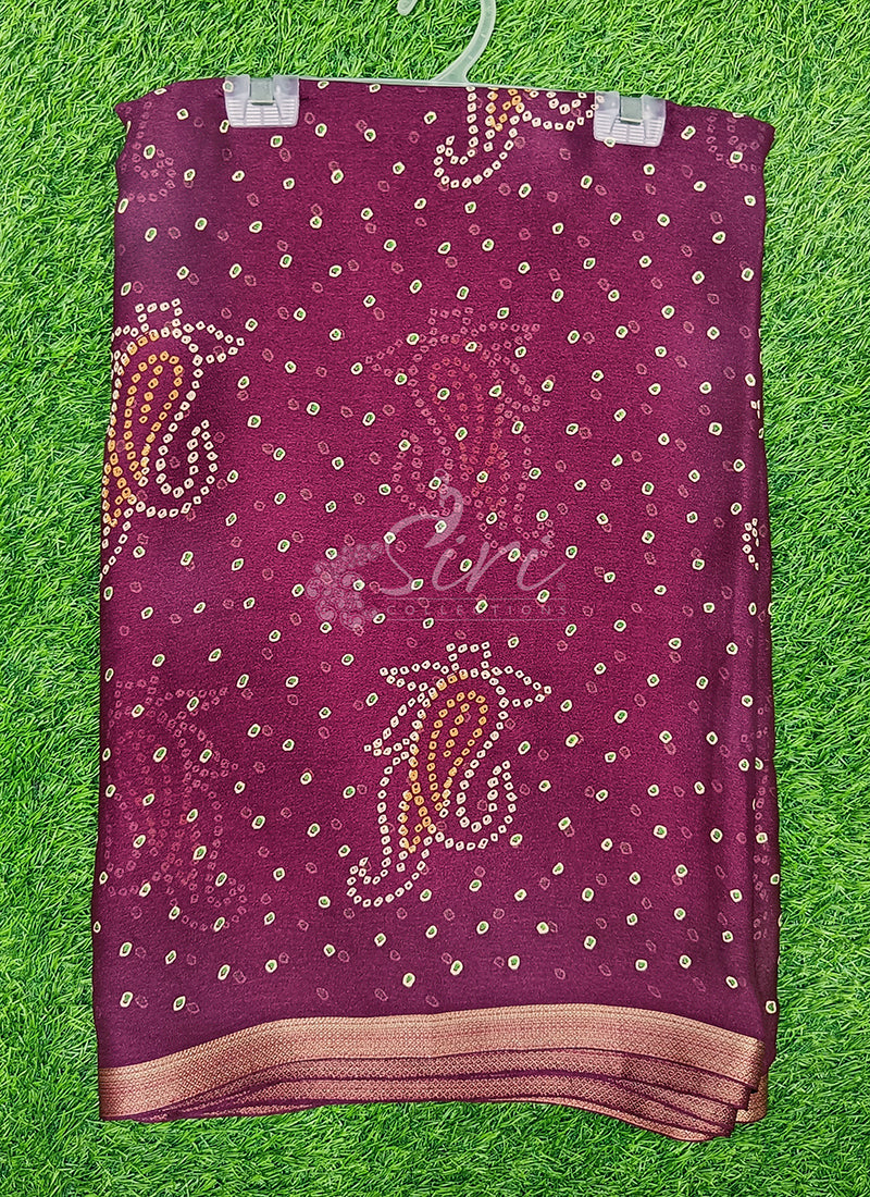 Beautiful Printed Moss Georgette Saree