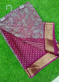 Beautiful Printed Moss Georgette Saree