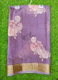 Lovely Printed Georgette Saree in Self Design