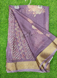 Lovely Printed Georgette Saree in Self Design