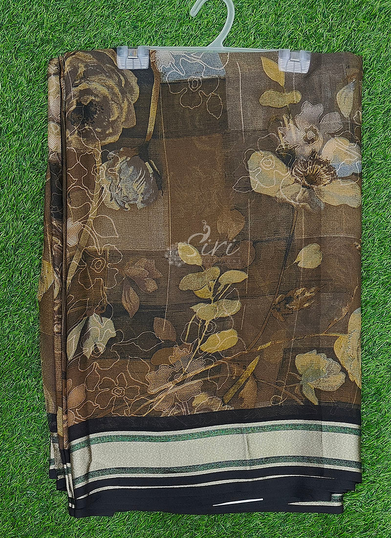 Beautiful Printed Moss Georgette Saree with Blouse