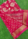 Lovely Printed Georgette Saree in Self Design