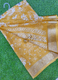 Lovely Printed Georgette Saree in Self Design