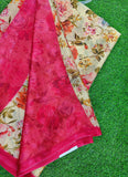 Beautiful Digital Print Crepe Georgette Saree