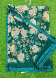 Printed Georgette Saree in Small Fancy Crochet Lace