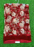 Printed Georgette Saree in Small Fancy Crochet Lace