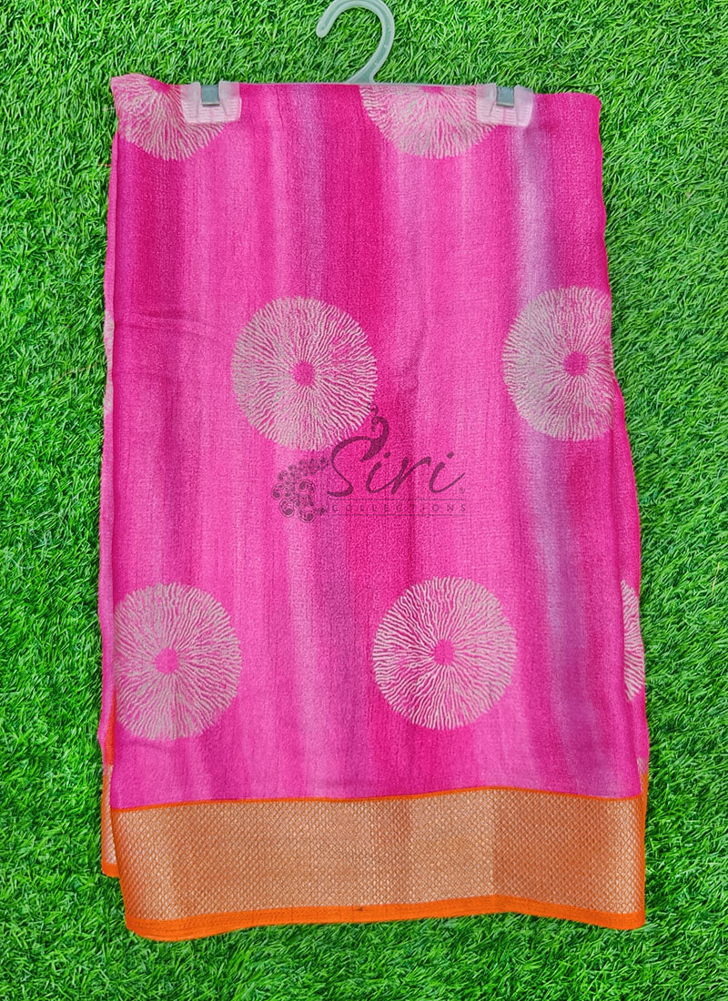Vibrant Moss Georgette Saree