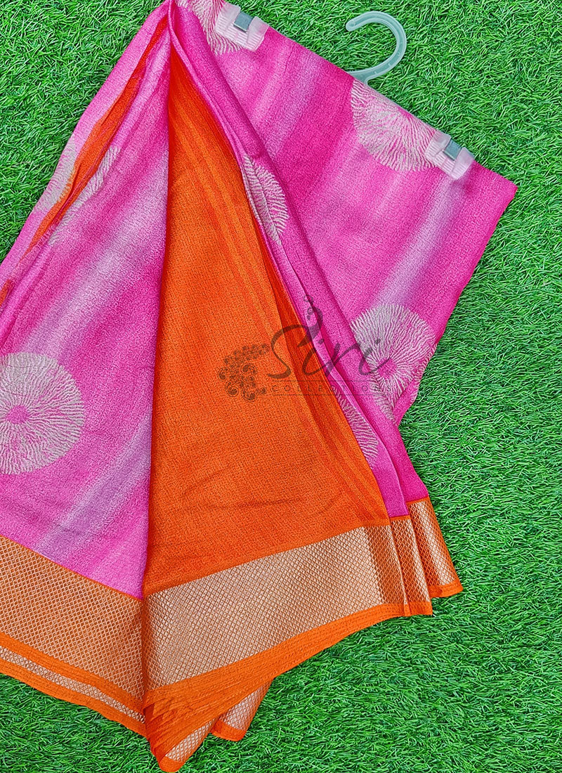 Vibrant Moss Georgette Saree