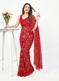 Lovely Georgette Saree in Self Shimmer Stripes