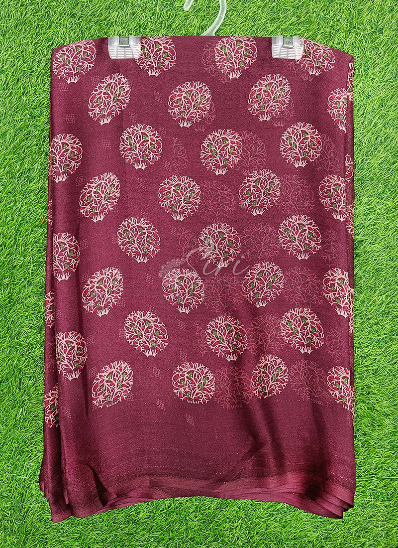 Lovely Georgette Saree in Self Shimmer Stripes