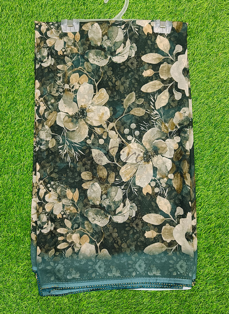 Lovely Digital Print Designer Georgette Saree