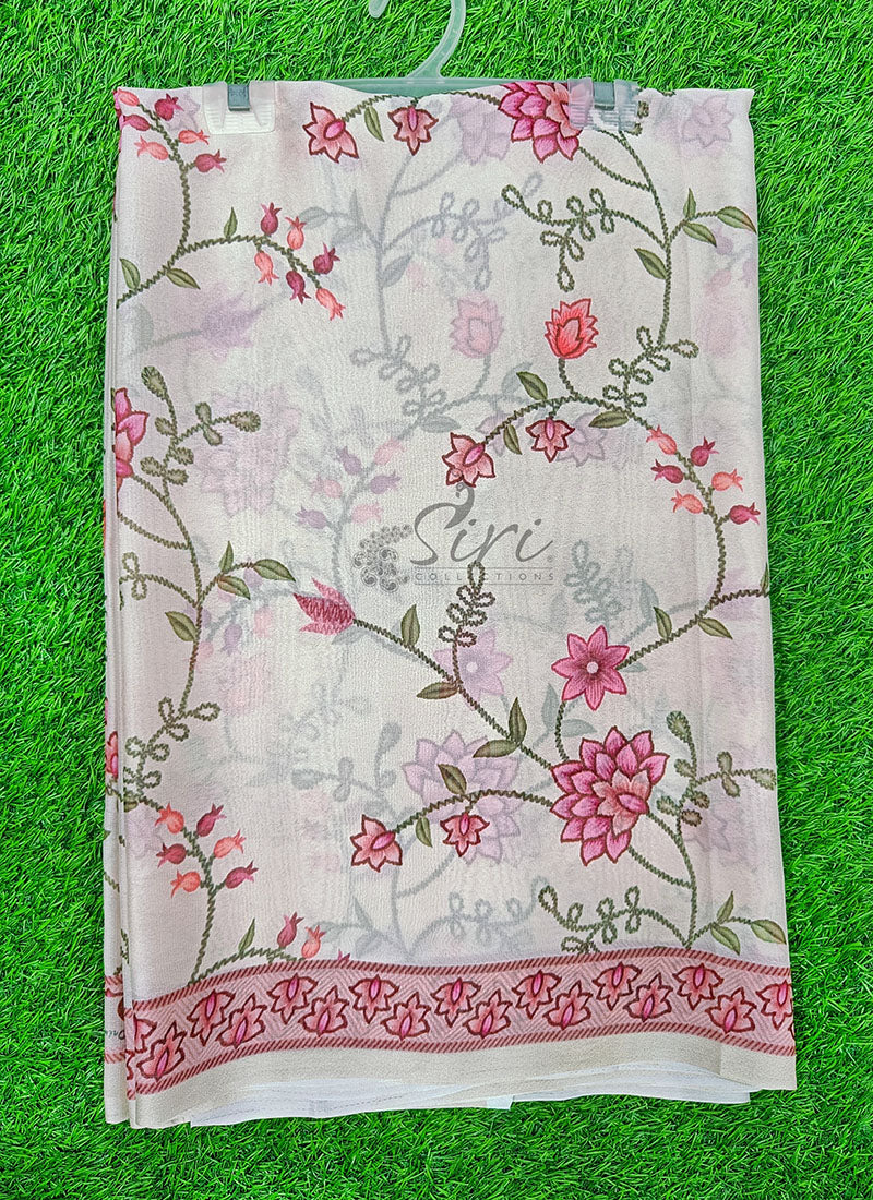 Beautiful Digital Print Crepe Georgette Saree