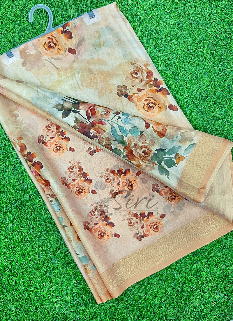 Beautiful Digital Print Crepe Georgette Saree