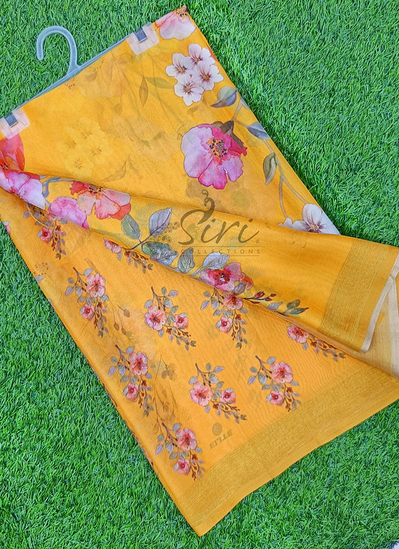 Beautiful Digital Print Crepe Georgette Saree