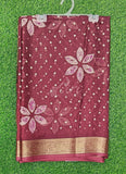 Lovely Printed Georgette Saree in Self Design