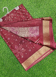 Lovely Printed Georgette Saree in Self Design