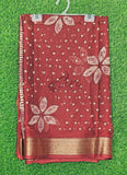 Lovely Printed Georgette Saree in Self Design