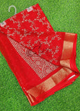 Lovely Printed Georgette Saree in Self Design