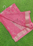Lovely Printed Georgette Saree in Self Design