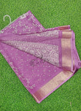 Lovely Printed Georgette Saree in Self Design
