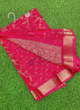 Lovely Printed Georgette Saree in Self Design