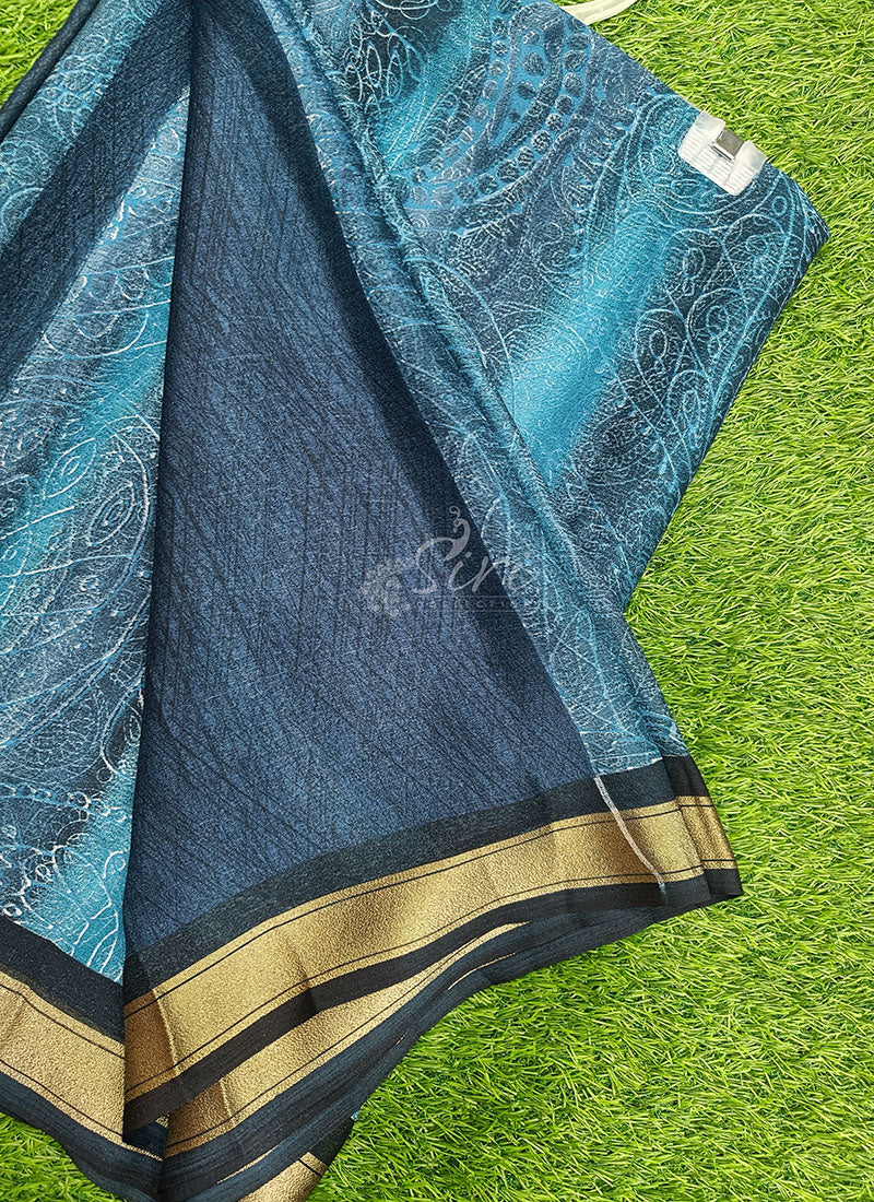 Lovely Soft Moss Georgette Saree