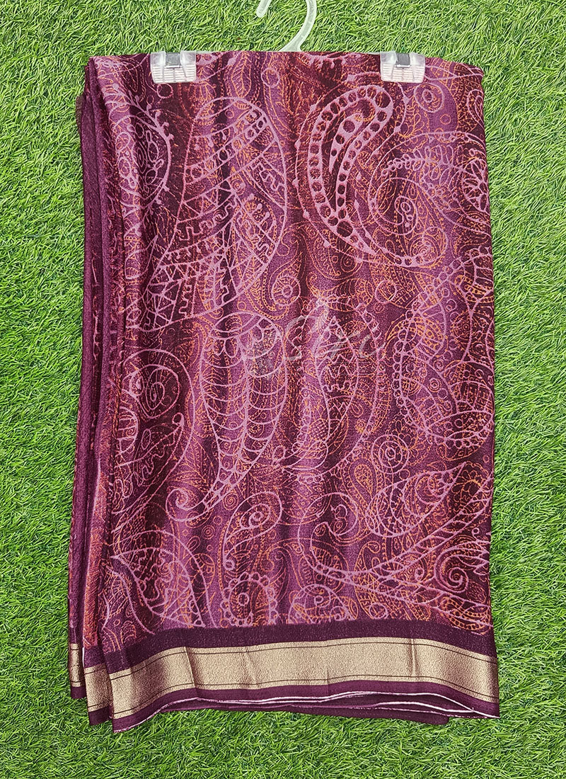 Lovely Soft Moss Georgette Saree