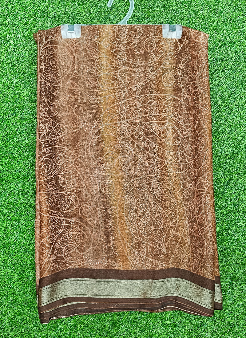 Lovely Soft Moss Georgette Saree