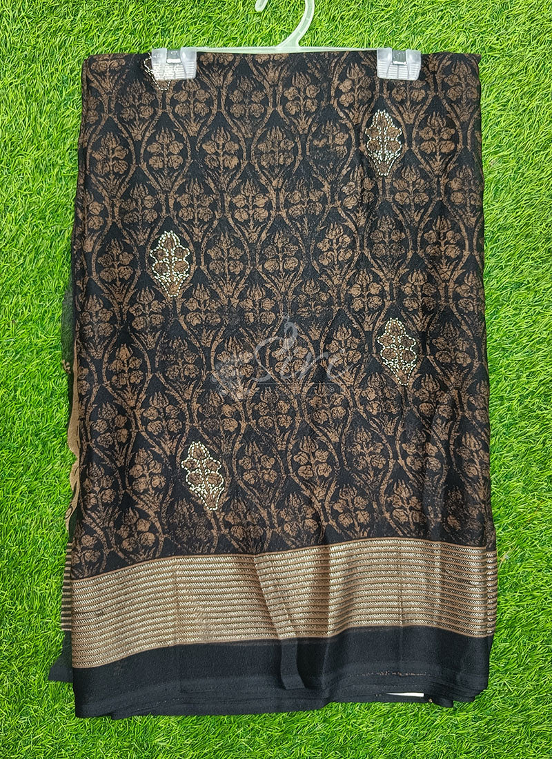 Lovely Soft Moss Georgette Saree