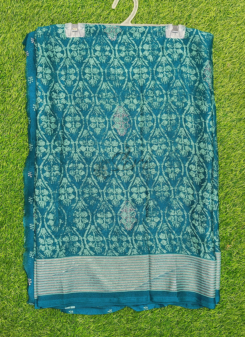 Lovely Soft Moss Georgette Saree