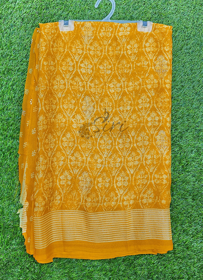 Lovely Soft Moss Georgette Saree