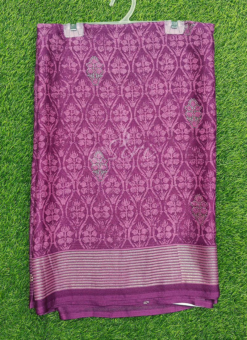 Lovely Soft Moss Georgette Saree