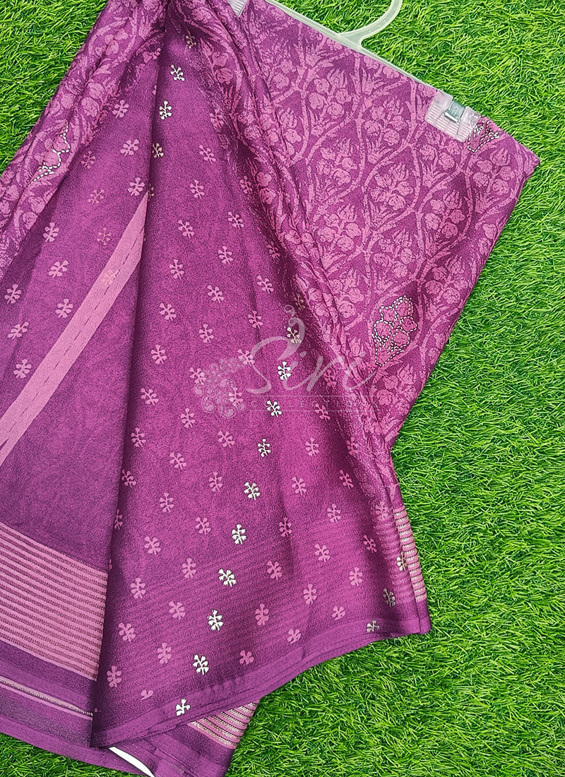 Lovely Soft Moss Georgette Saree