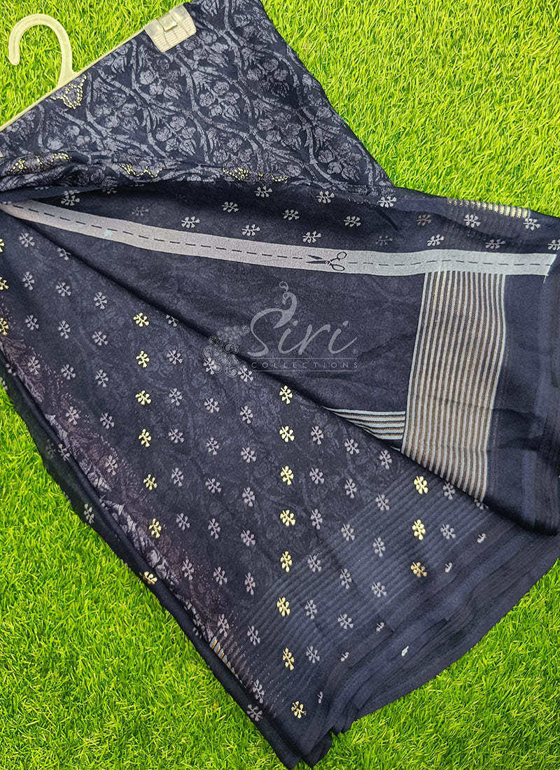 Lovely Soft Moss Georgette Saree