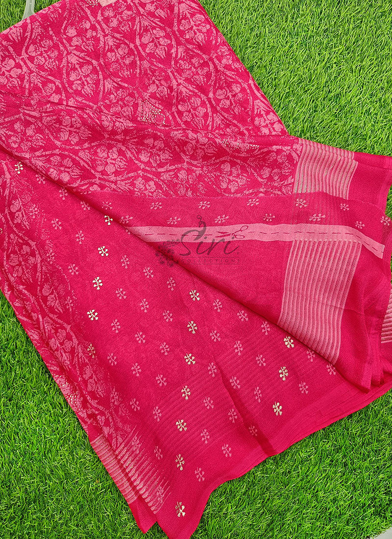 Lovely Soft Moss Georgette Saree