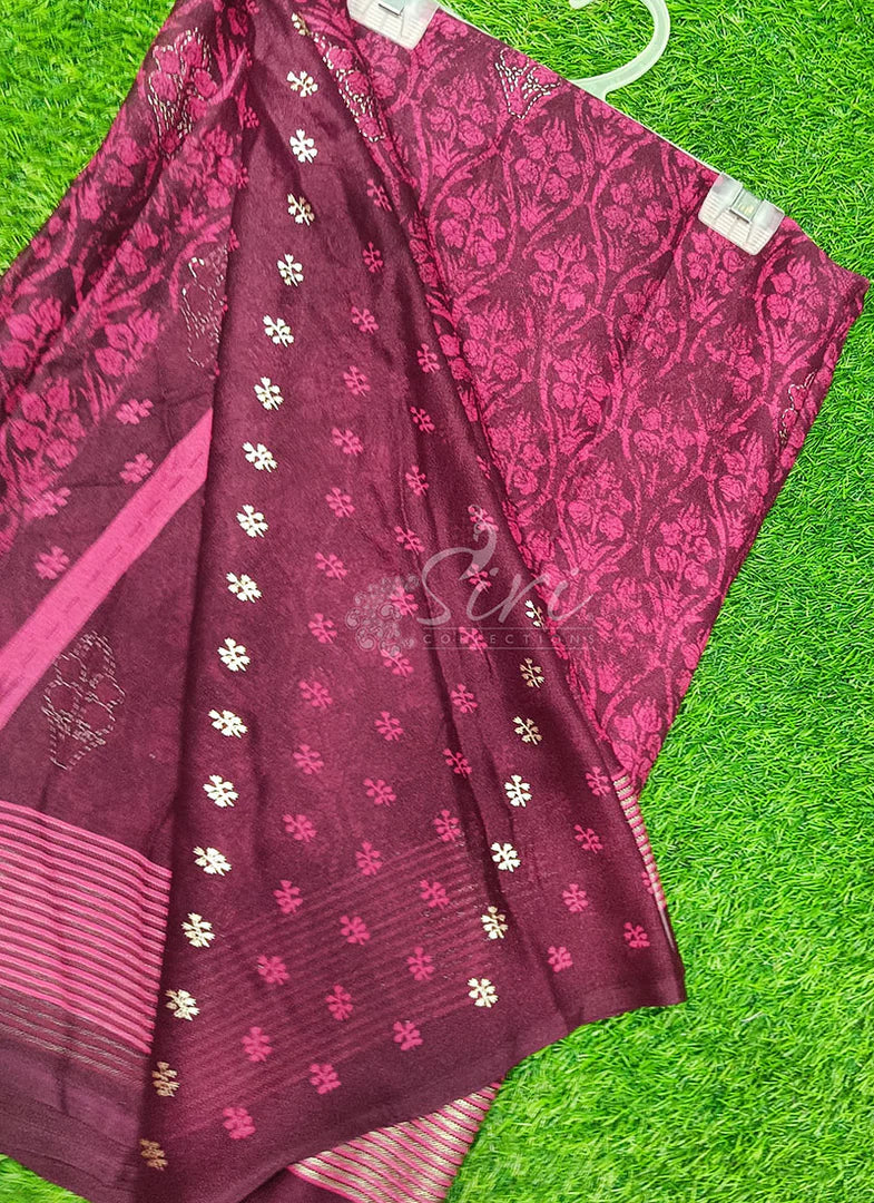 Lovely Soft Moss Georgette Saree
