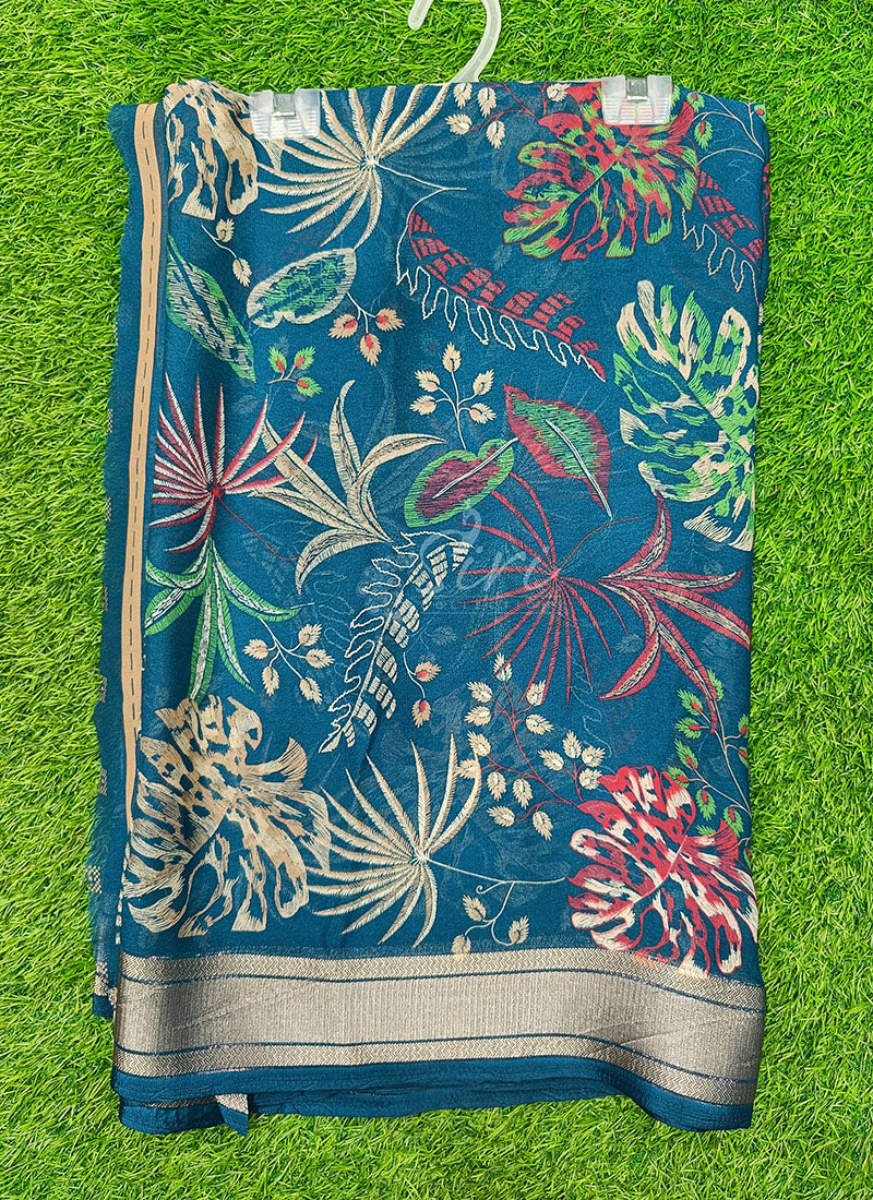 Lovely Printed Georgette Saree