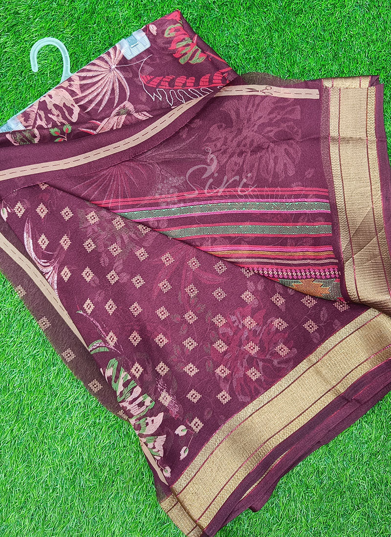 Lovely Printed Georgette Saree
