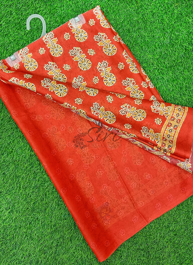 Beautiful Digital Print Crepe Georgette Saree