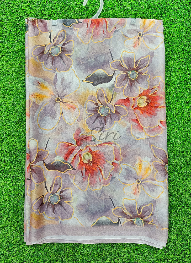 Beautiful Digital Print Crepe Georgette Saree
