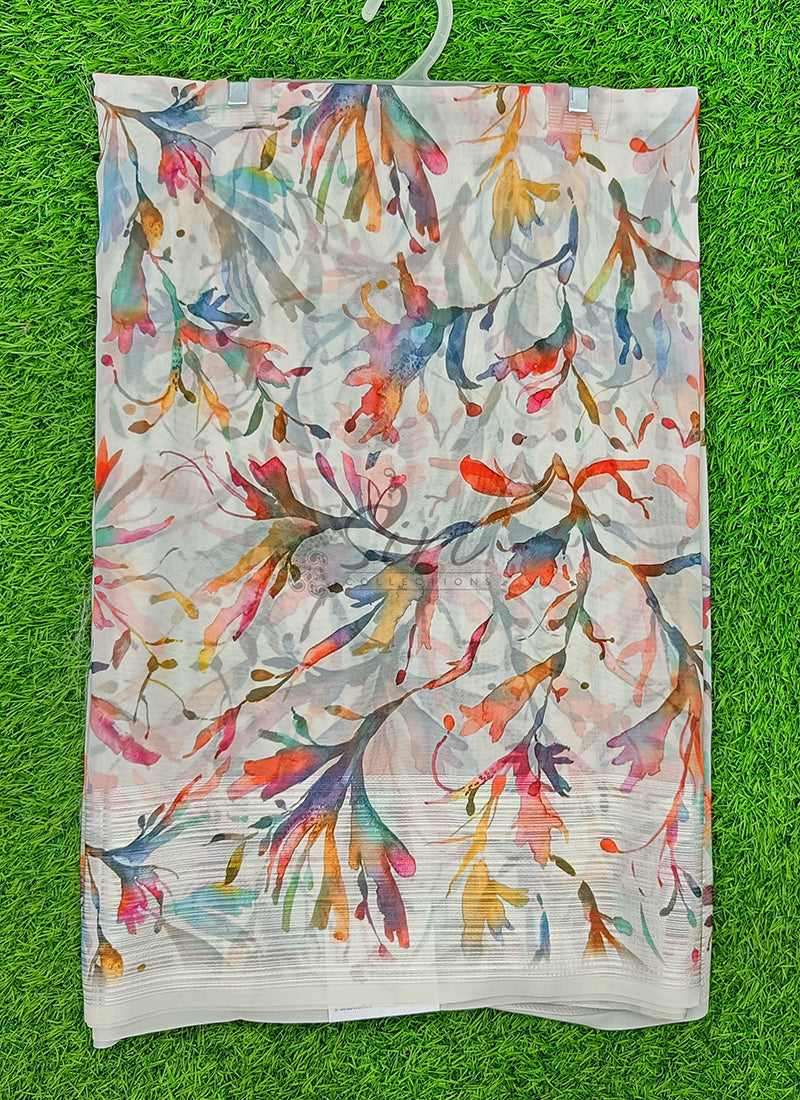 Lovely Digital Print Georgette Saree