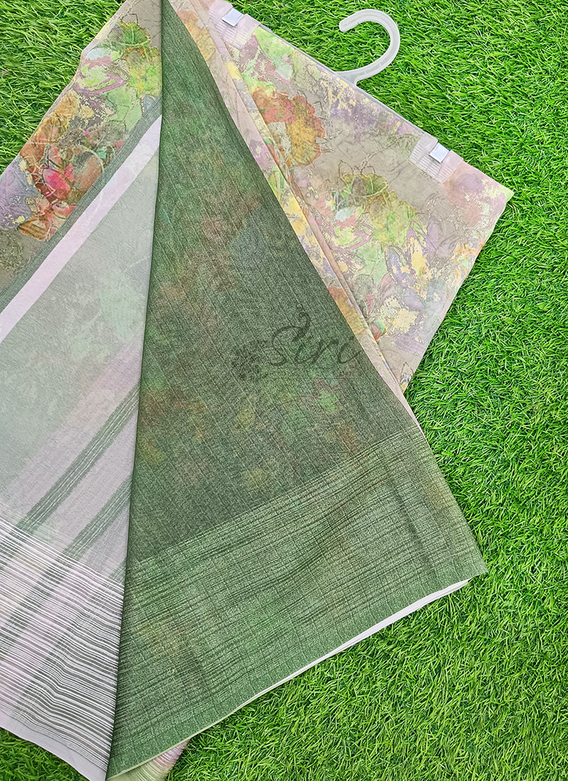 Lovely Digital Print Georgette Saree