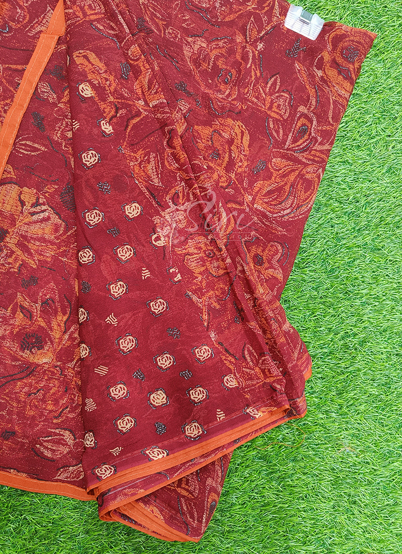 Beautiful Printed Georgette Saree