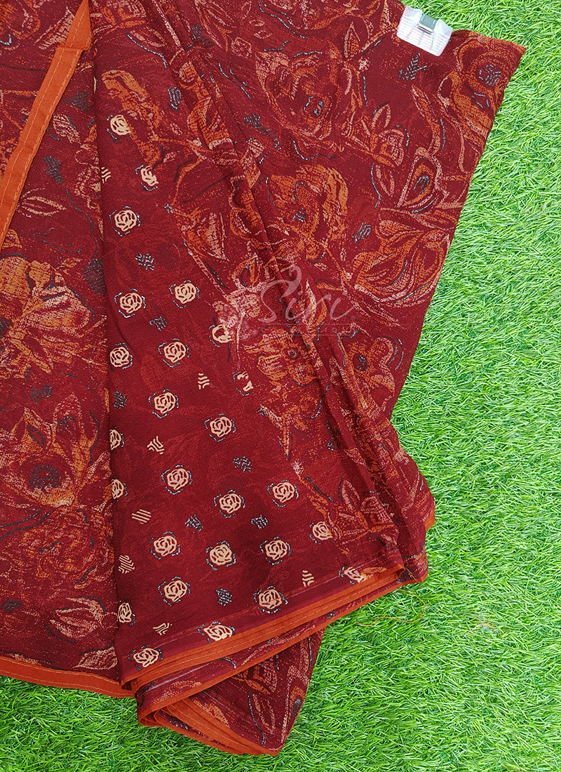 Beautiful Printed Georgette Saree