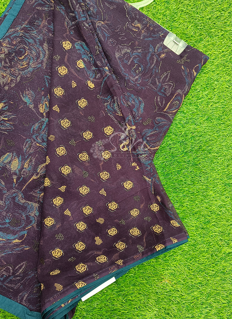 Beautiful Printed Georgette Saree