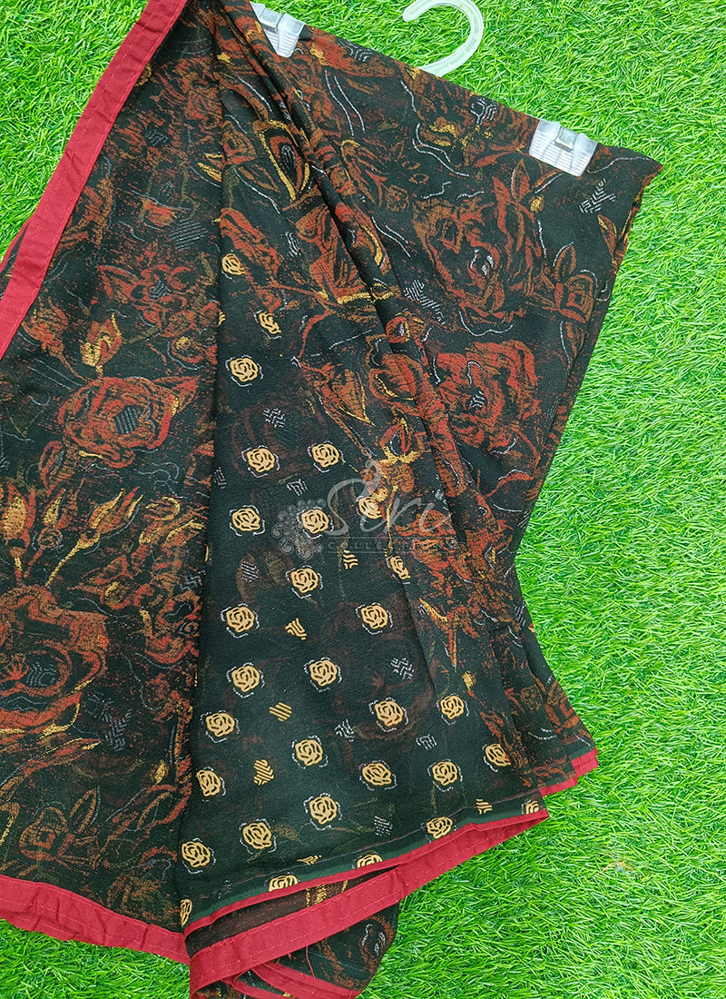 Beautiful Printed Georgette Saree