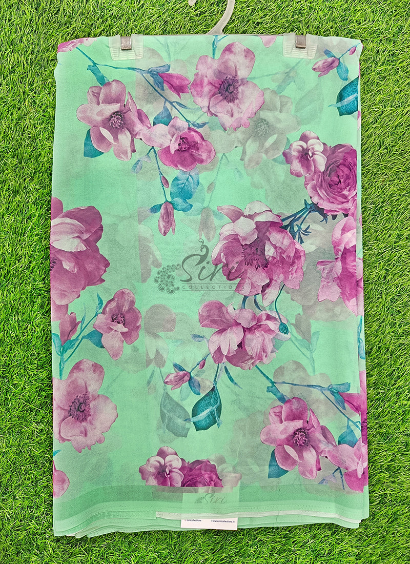 Lovely Digital Print Georgette Saree