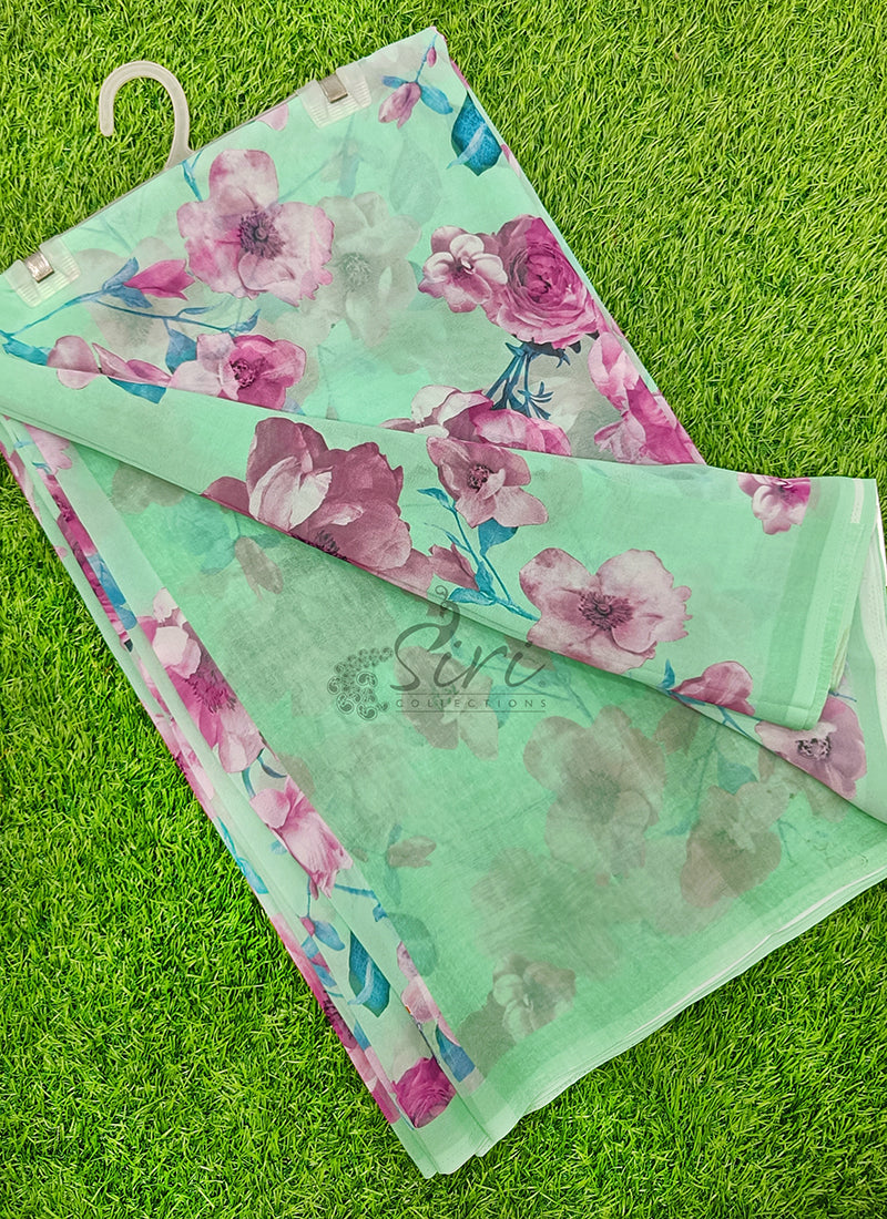 Lovely Digital Print Georgette Saree