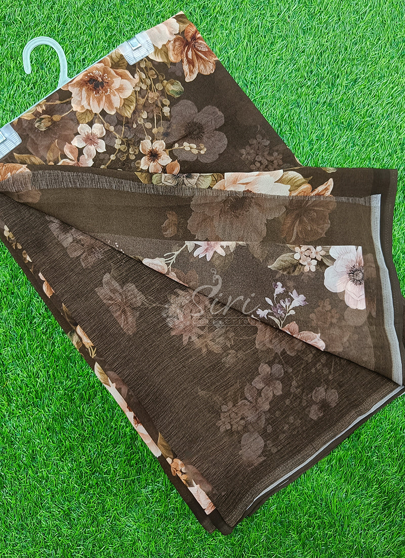 Lovely Digital Print Georgette Saree